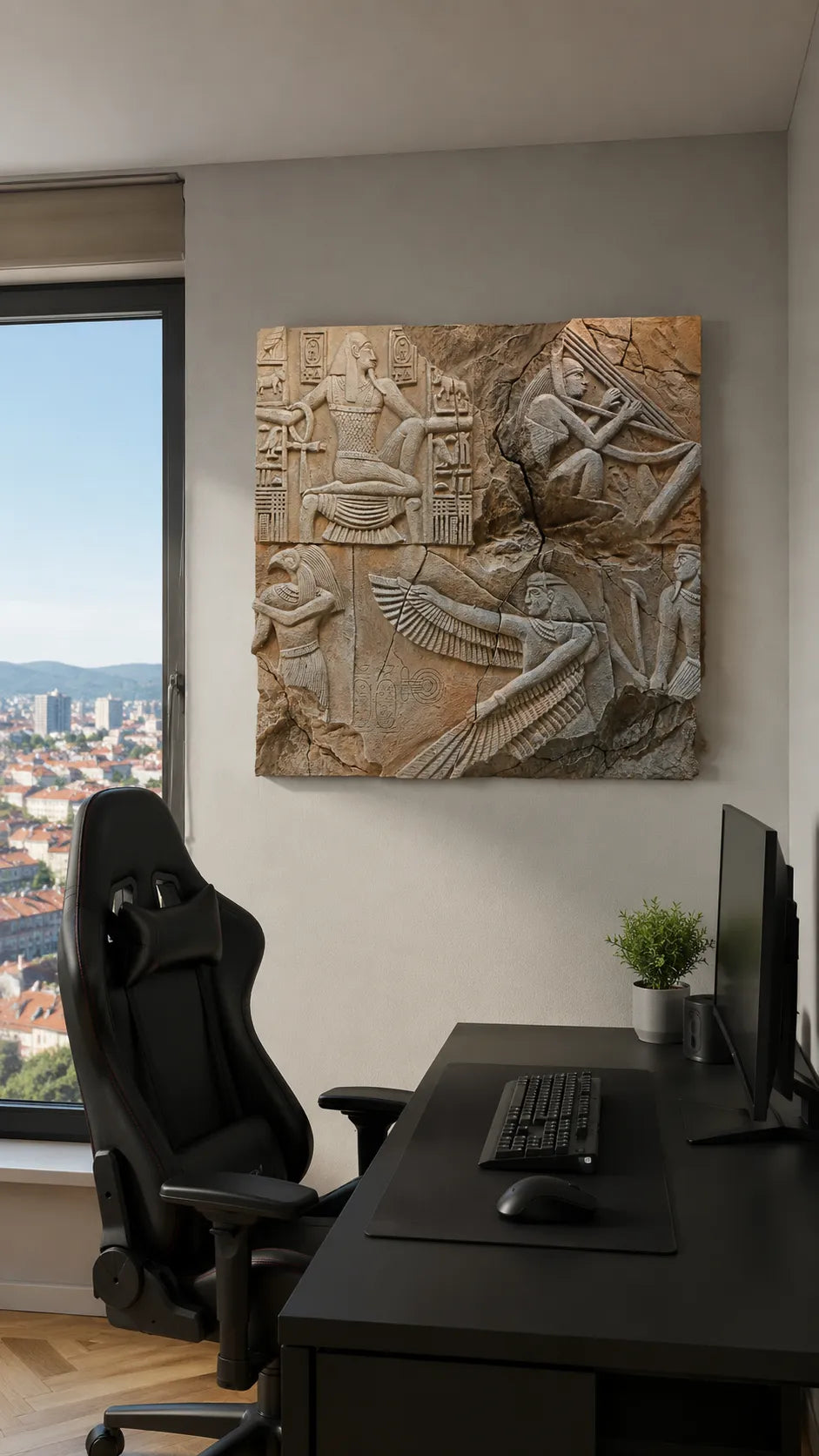 Egyptian Stone Relief Wall Art