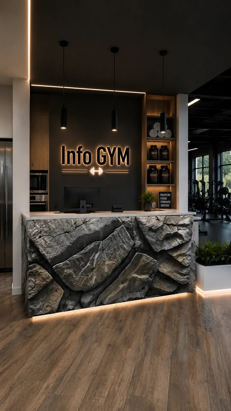 Rock Reception Counter