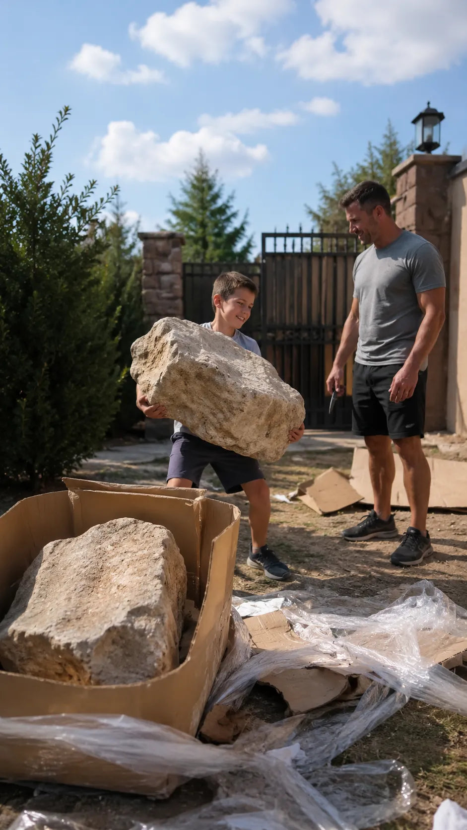 Lightweight Artificial Garden Boulders