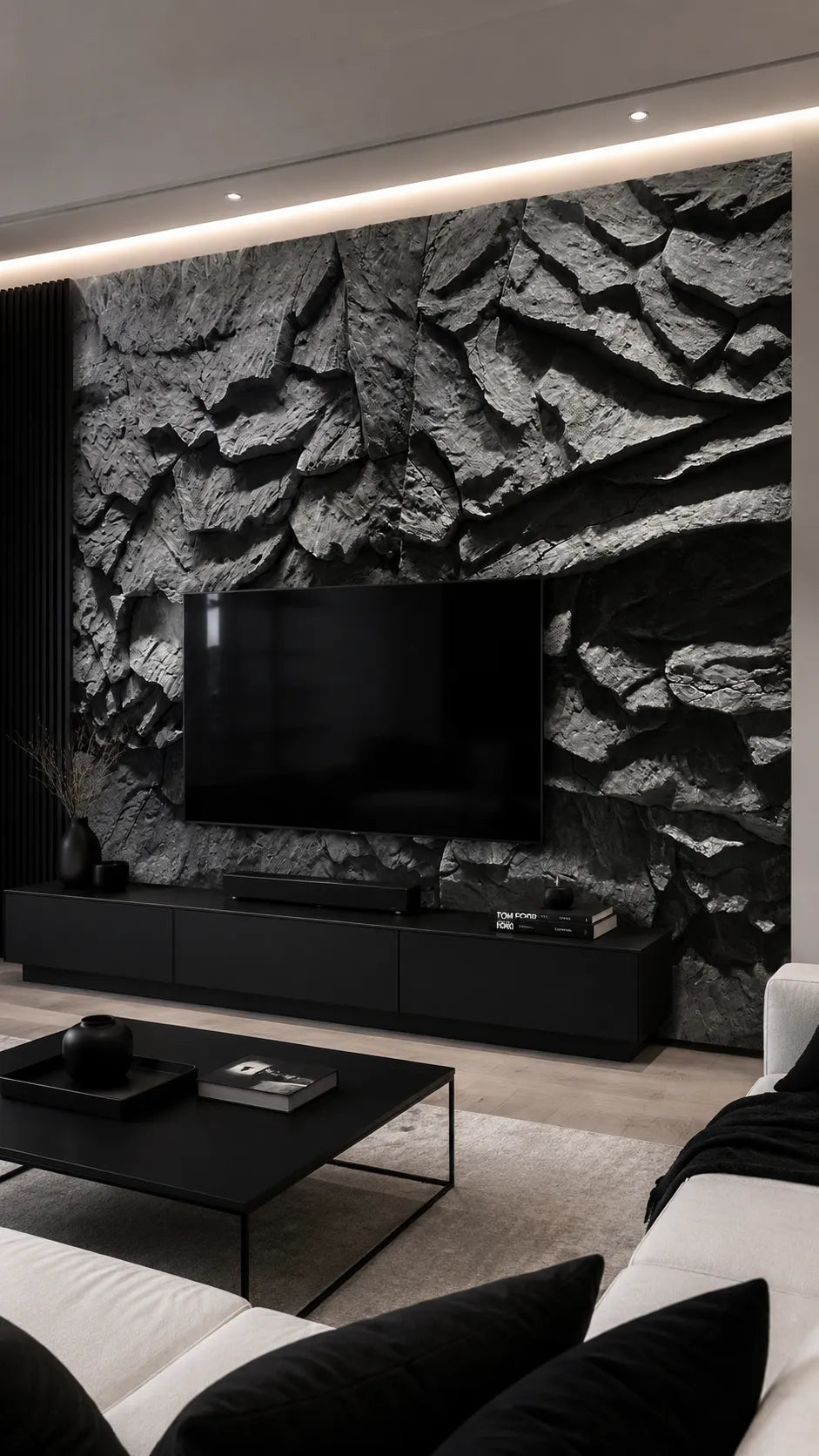 Black Rock TV Wall Cladding