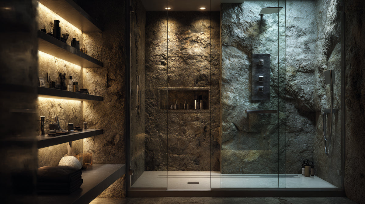 Parete bagno tropicale