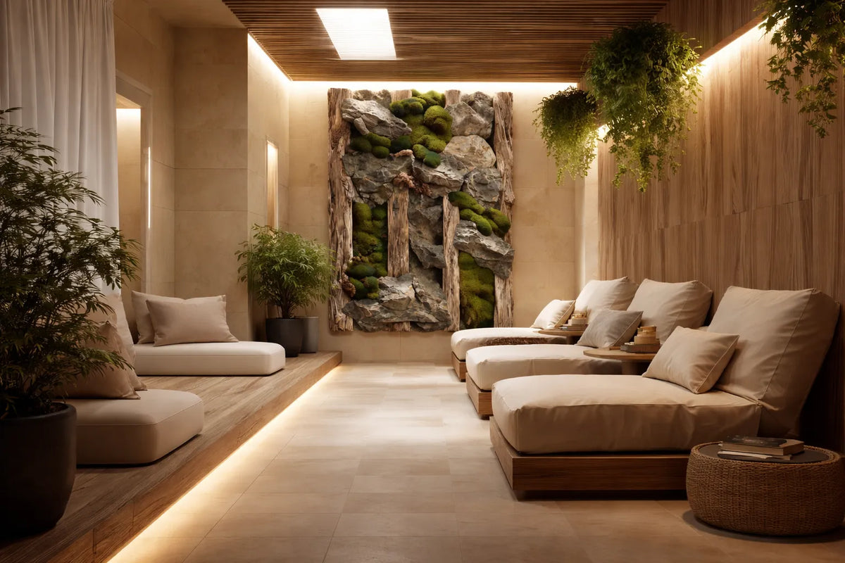 Ancient Beams Green Wall