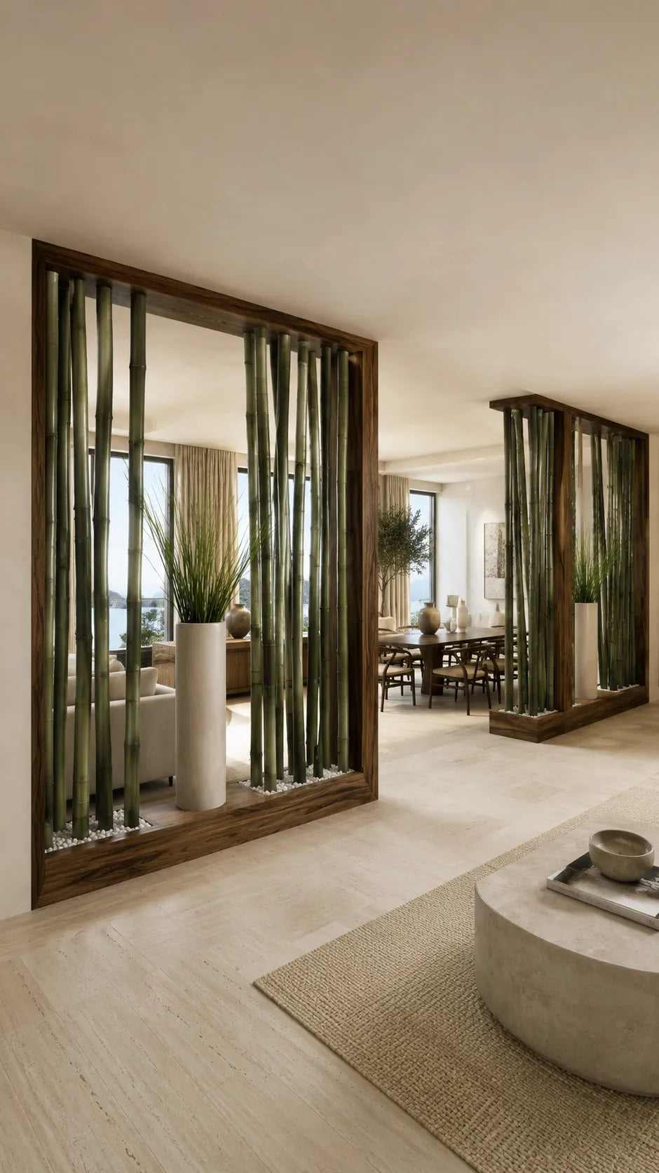 Framed Bamboo Room Divider