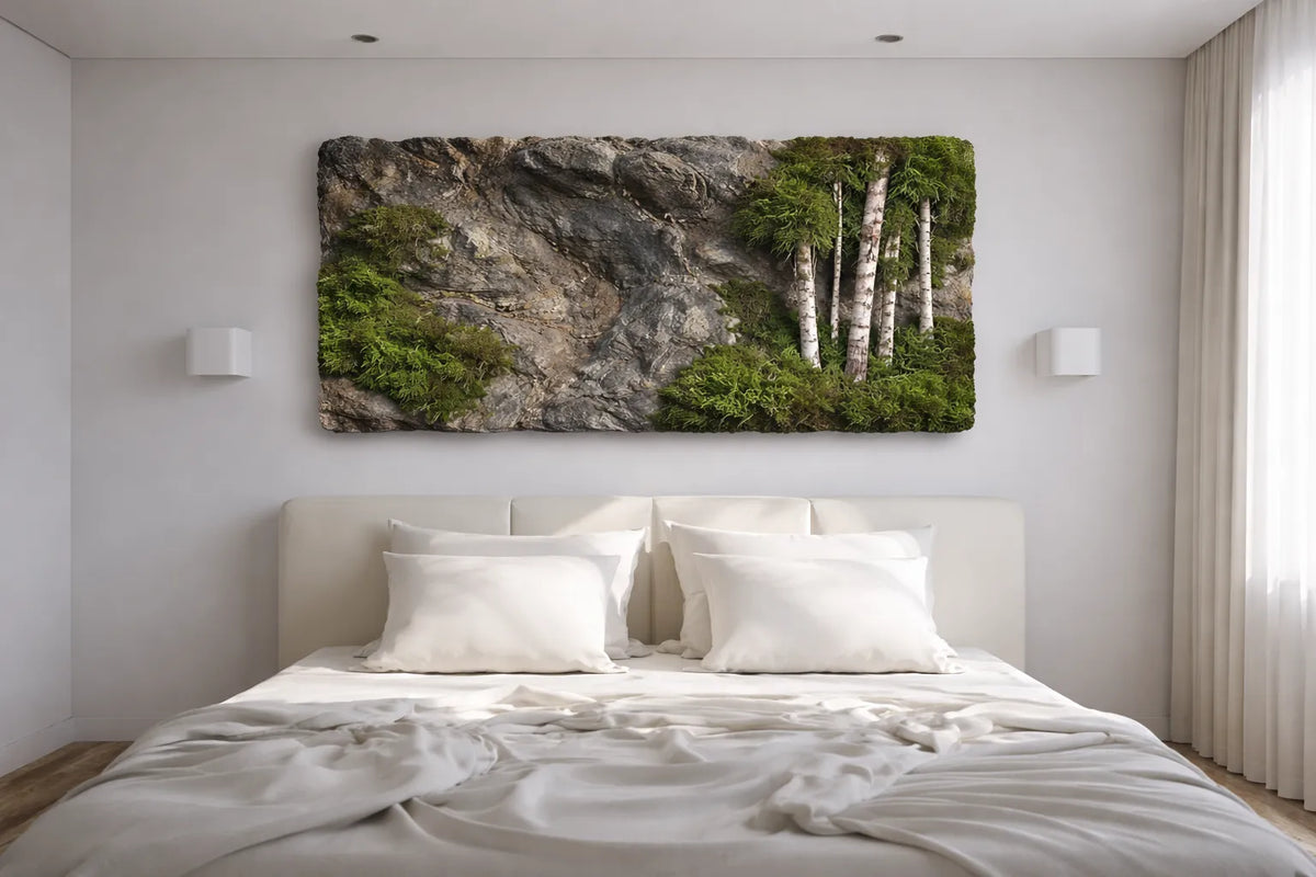 Birch Jungle Green Wall