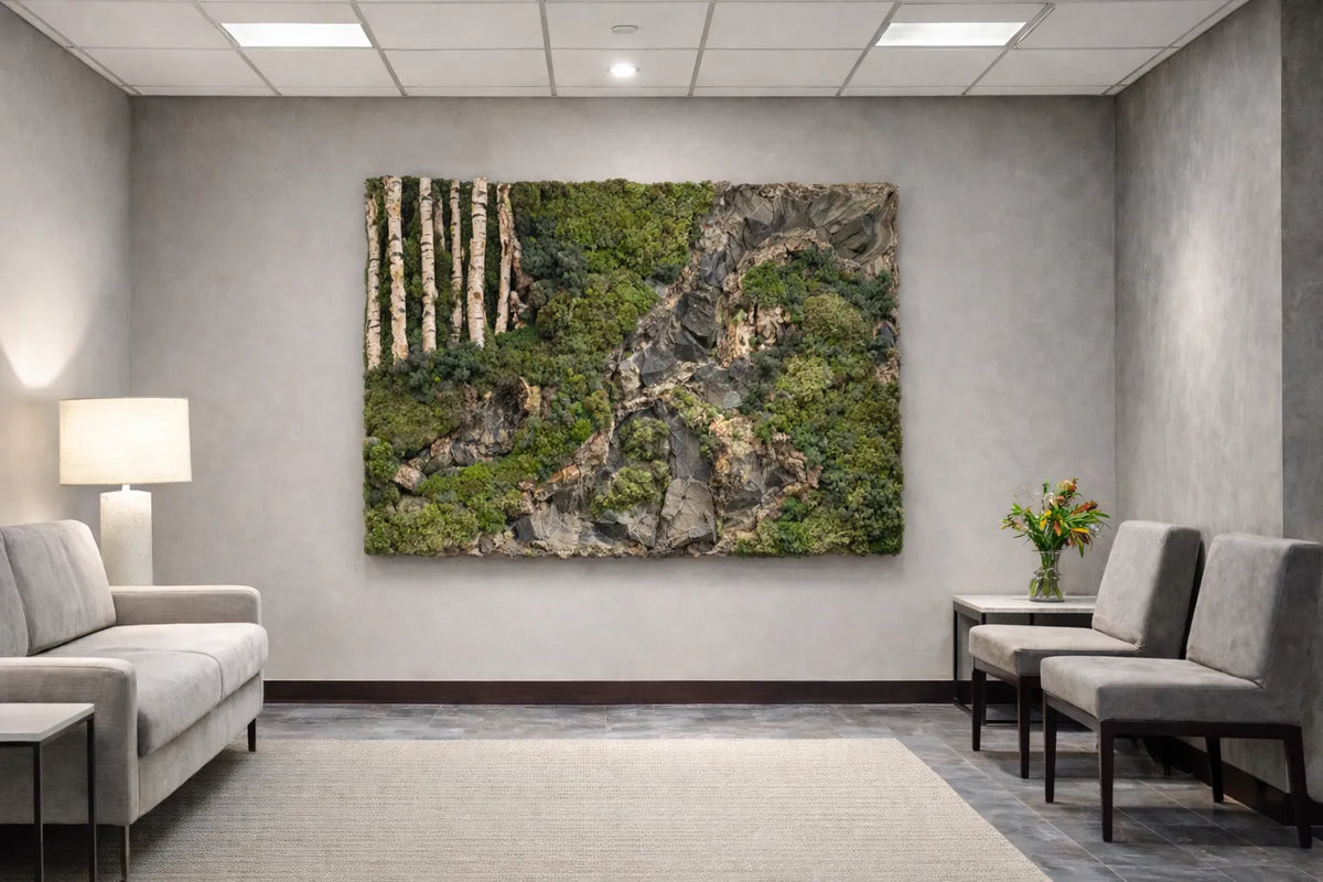 Birch Rock Green Wall