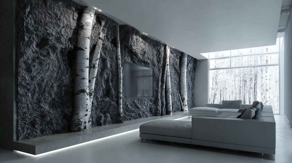 Black Rock Birch TV Wall