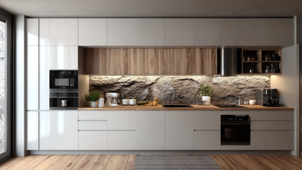 Rivestimento cucina in roccia canyon
