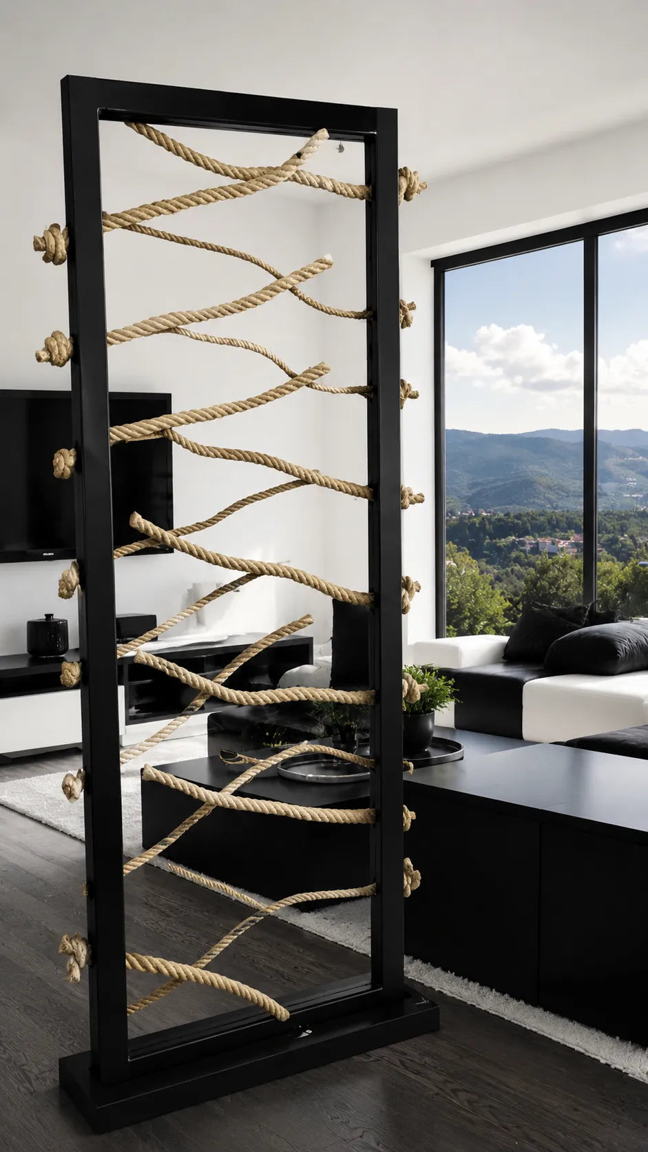 Rope Frame Room Divider