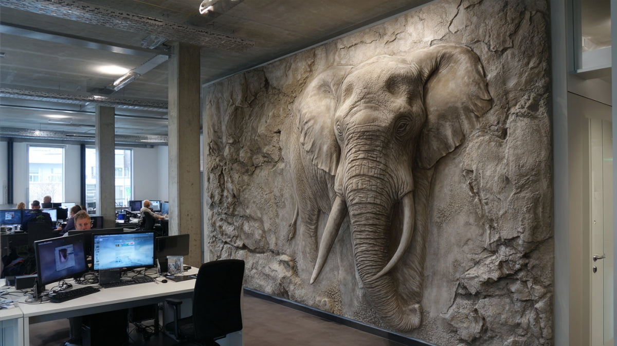 Mur éléphant de bureau