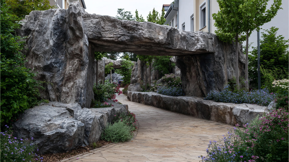 Garden Stone Pergola