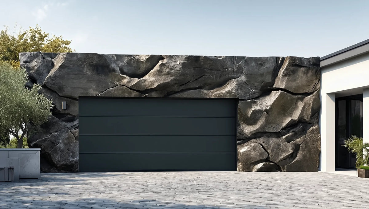 Revêtement de garage en basalte gris