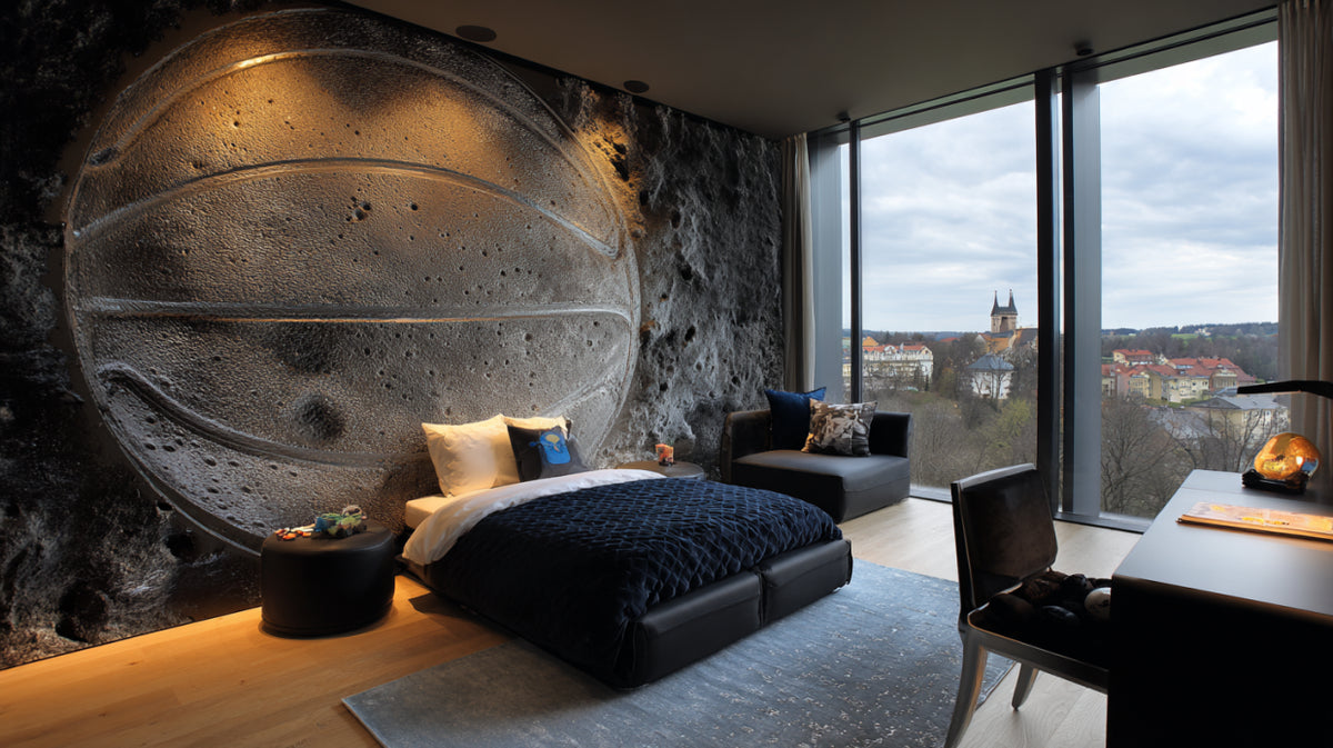 Mur de chambre Lunar Rocky Basketball