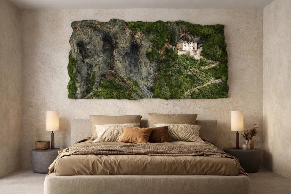 Monastery Cliff Green Wall