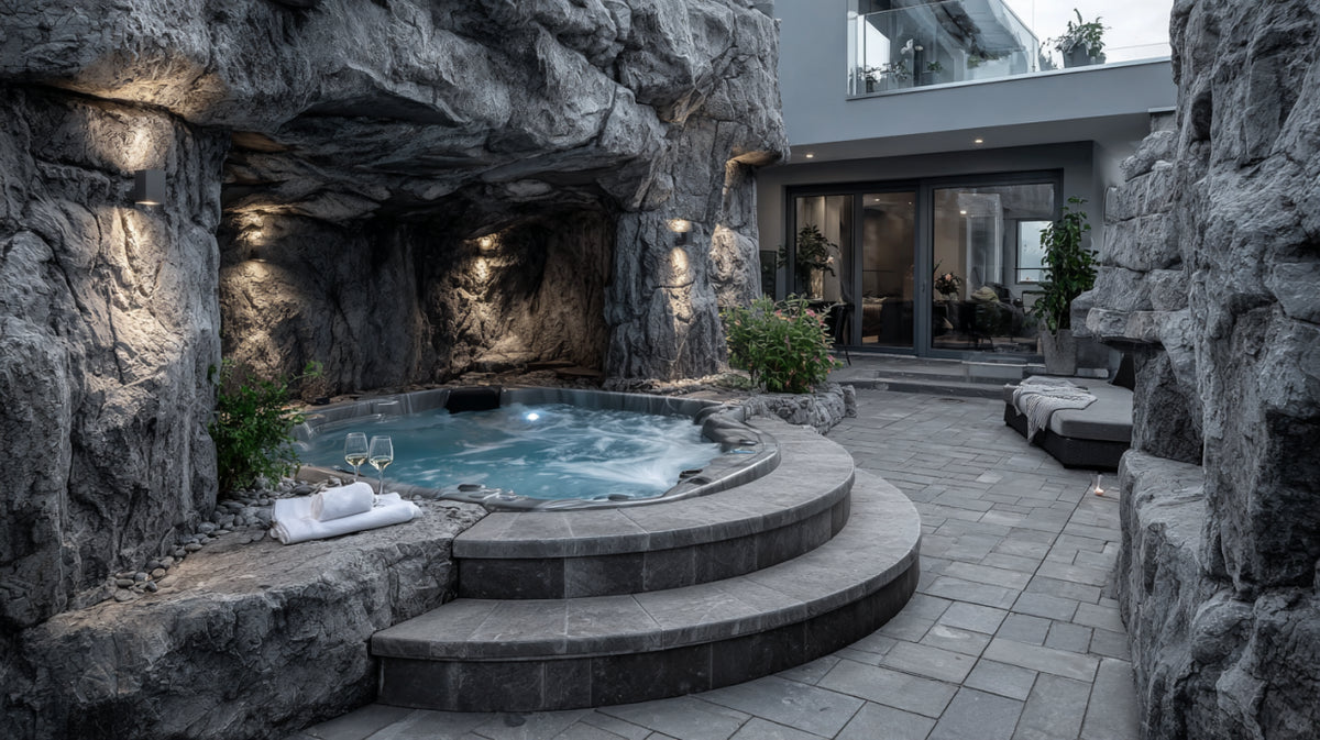 Spa exterior de piedra