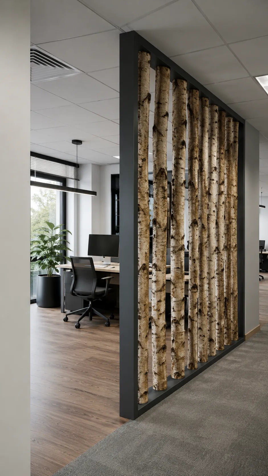 Birch Tree Office Partition Wall
