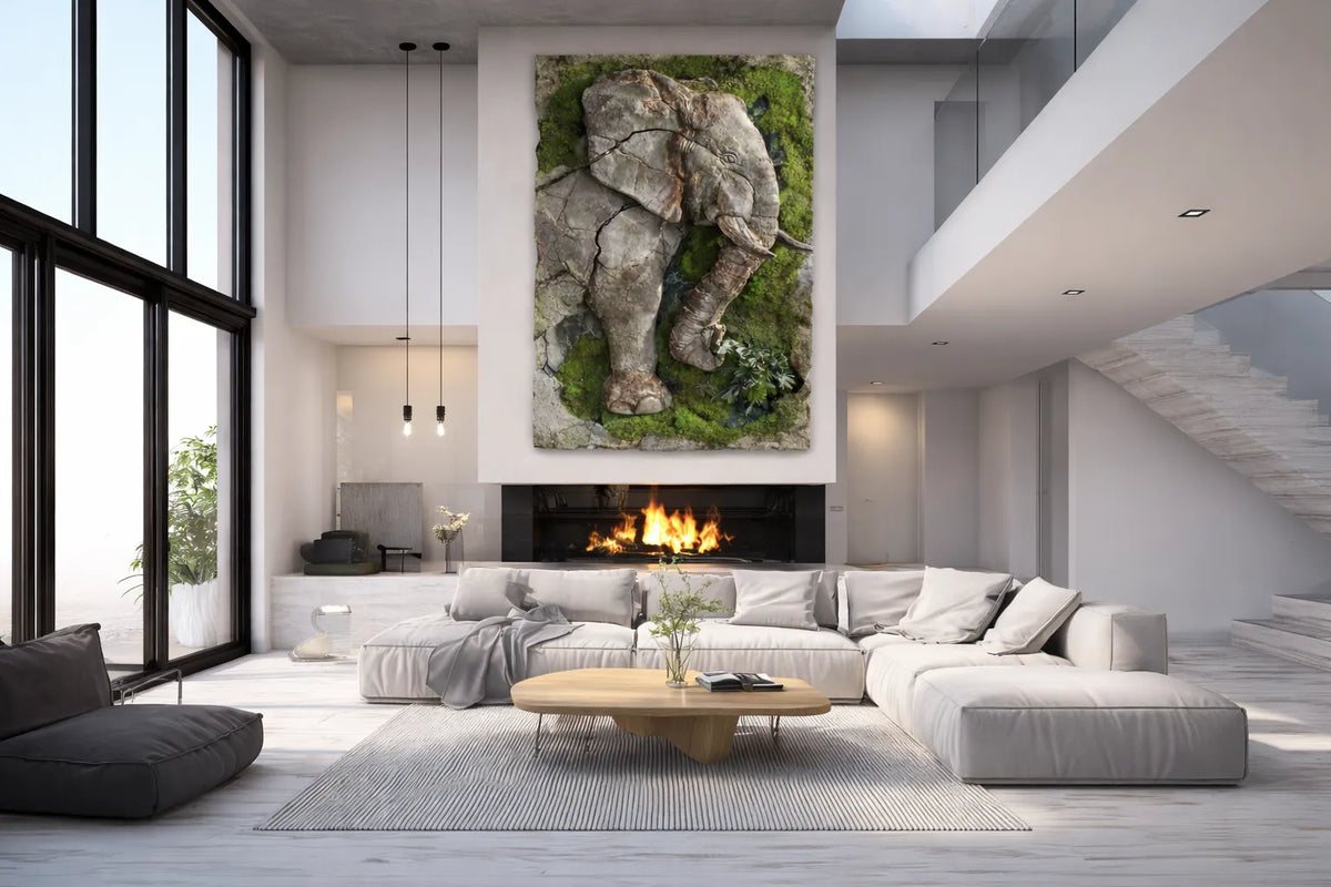 Mur végétal Éléphant rocheux