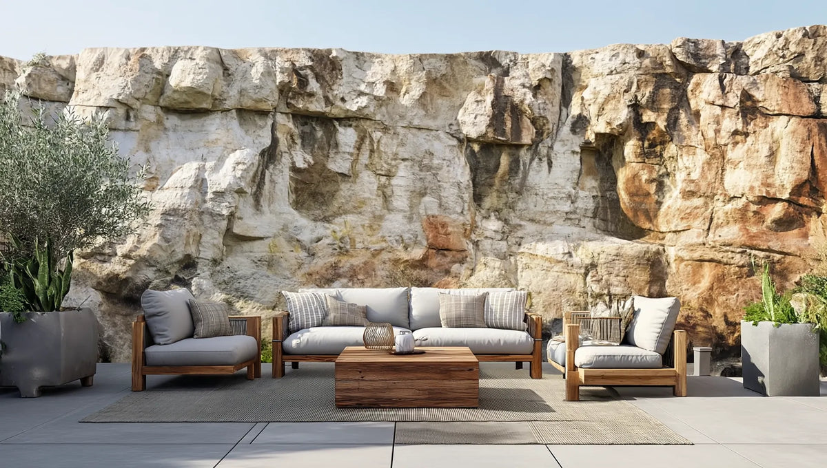Mur de jardin canyon brut