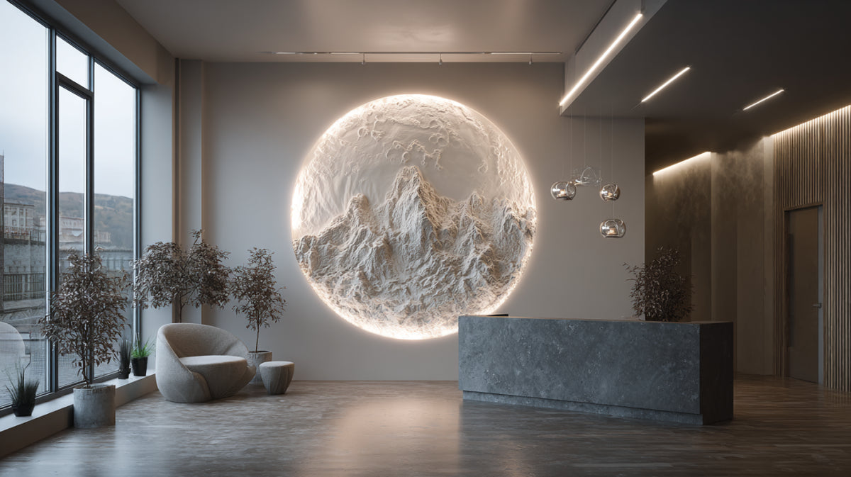 Parete lunare per spa