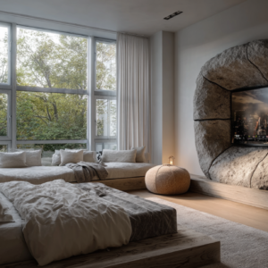 3D Ball Rock Tv Wall