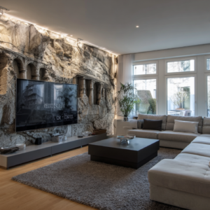 Ancient Colosseum Ruins Tv Wall