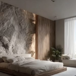 Beige Cave Bedroom Wall