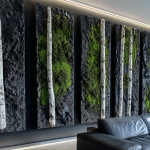 Birch Lava Rock Wall