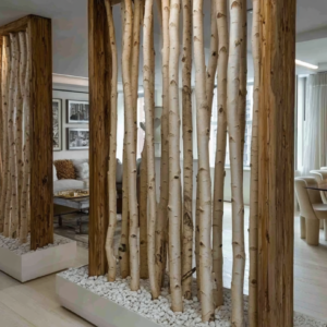 Birch Segment Dining Room Partition