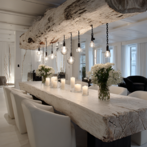 Birch Trunk Ceiling Light