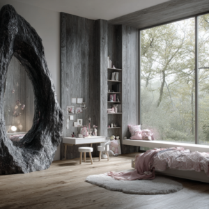 Black Rock Mirror Wall Decoration