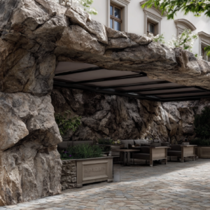 Café-Steinverkleidung