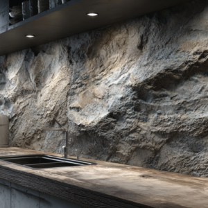 Chalk Rock Kitchen Backsplash