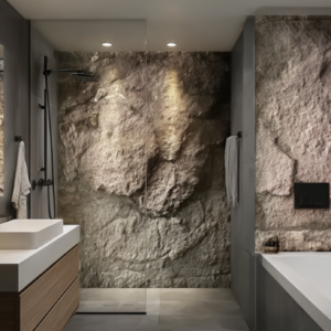 Concrete Rock Bathroom Wall