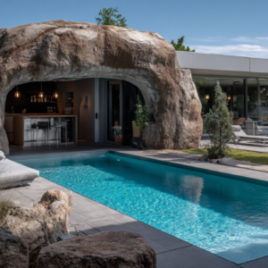 Decorative Rock Poolside