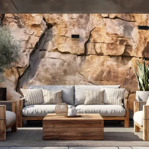 Desert Rocky Garden Wall