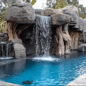 Driftwood Rocky Pool Waterfall