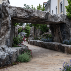Garden Stone Pergola