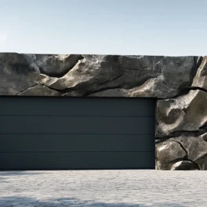 Grey Basalt Rock Garage Cladding