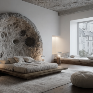 Moon Crater Bedroom Wall