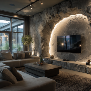 Rocky Moon Gate Tv Wall