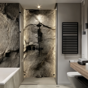 Soft Sandstone Bathroom Wall