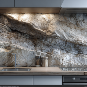 Strata Rock Kitchen Backsplash Wall