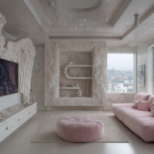 White Angel Wings Tv Wall