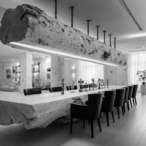 White Trunk Ceiling Light