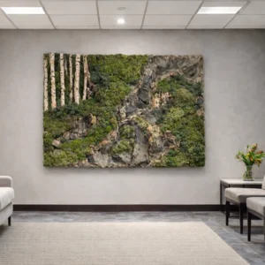 Birch Rock Green Wall