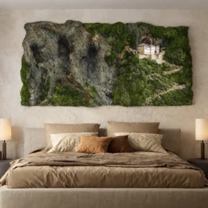 Monastery Cliff Green Wall