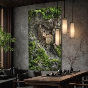 Village Ruins Green Wall