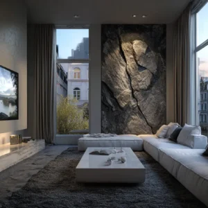 Massive Split Rock Wall