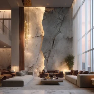 Split Stone Wall