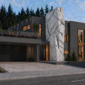 Weiße Klippe Fassade