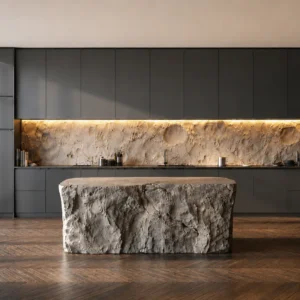 Luxuriöse Mondrückwand